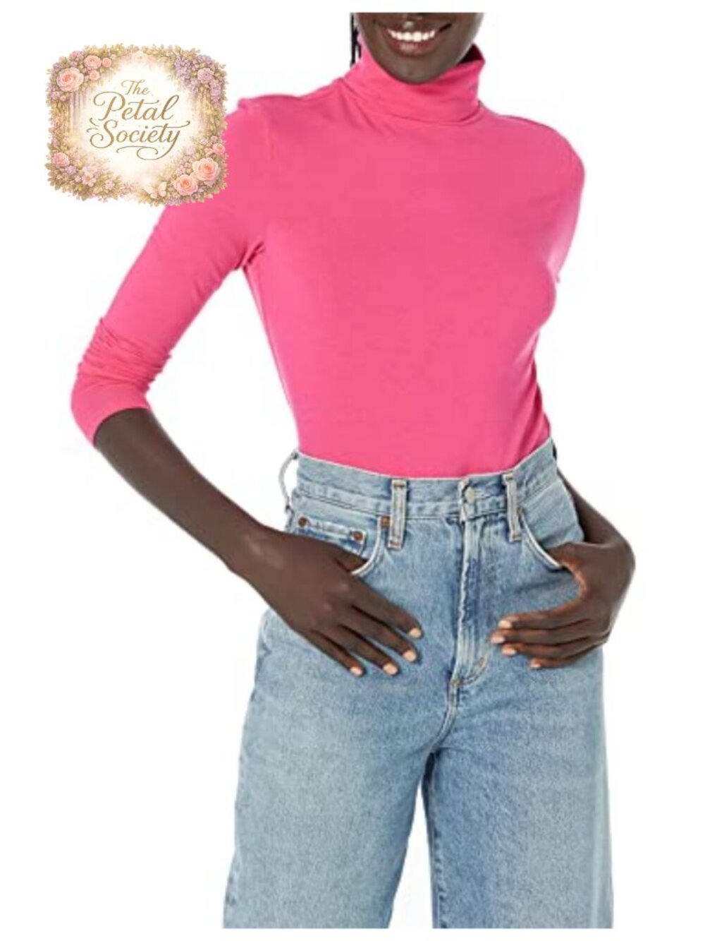 Women's Long-Sleeve Turtleneck Stretch Fleece Pullover